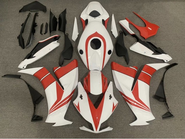 12-16 Rouge Brillant & Blanc CBR1000RR Carénage Moto