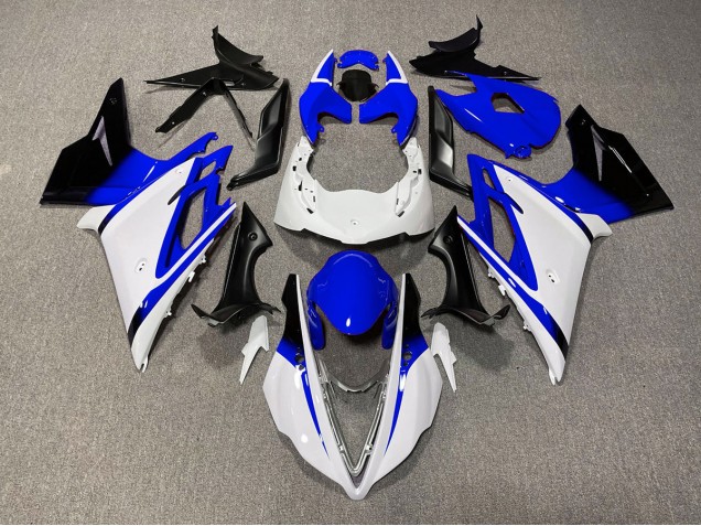13-16 Blanc Brillant & Bleu Daytona 675 Carénage Moto 13-16 Blanc Brillant & Bleu Daytona 675 Carénage Moto