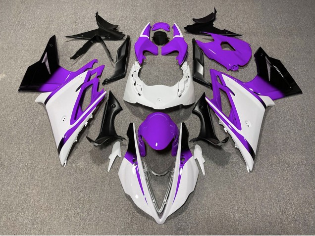 13-16 Blanc Brillant & Violet Daytona 675 Carénage Moto 13-16 Blanc Brillant & Violet Daytona 675 Carénage Moto