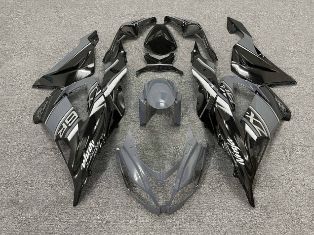 13-18 Gris Brillant & Noir ZX6R Carénage Moto