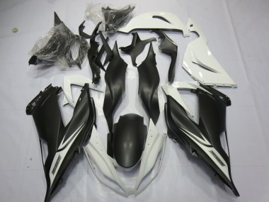 13-18 Noir Mat Blanc ZX6R Carénage Moto