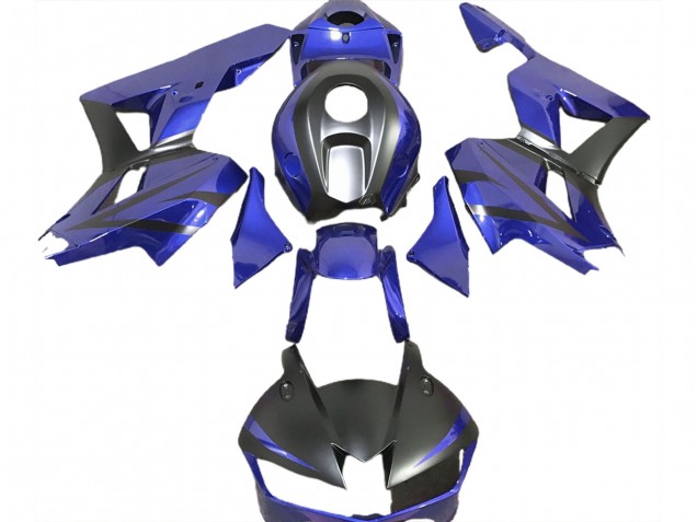 13-23 Bleu Profond & Noir Mat CBR600RR Carénage Moto