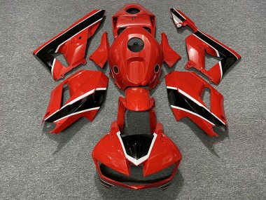 13-23 Rouge Brillant Noir & Blanc CBR600RR Carénage Moto