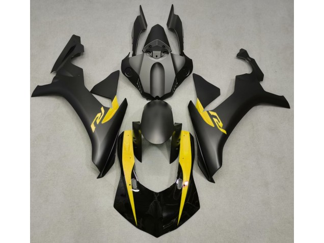 15-19 Noir Mat & Jaune R1 Carénage Moto 15-19 Noir Mat & Jaune R1 Carénage Moto