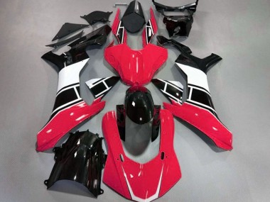 15-19 Rouge Brillant Blanc & Noir R1 Carénage Moto