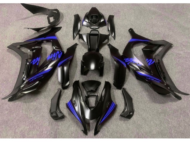 16-19 Noir Satiné & Bleu ZX10R Carénage Moto 16-19 Noir Satiné & Bleu ZX10R Carénage Moto