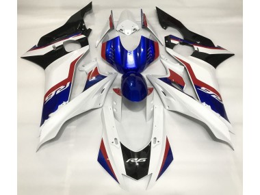 17-21 Blanc Brillant & Bleu Profond R6 Carénage Moto