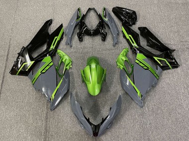 18-23 Nardo Gris & Vert Ninja 400 Carénage Moto