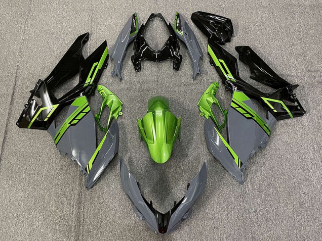 18-23 Nardo Gris & Vert Ninja 400 Carénage Moto
