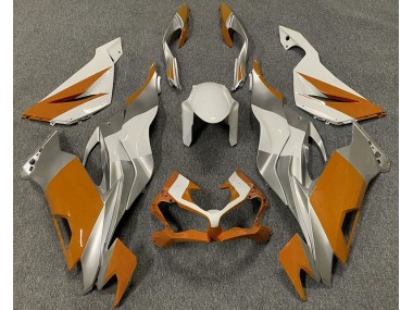 19-23 Orange Blanc & Argent ZX6R Carénage Moto