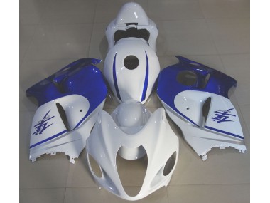 97-07 Blanc Brillant & Bleu Profond GSXR 1300 Carénage Moto