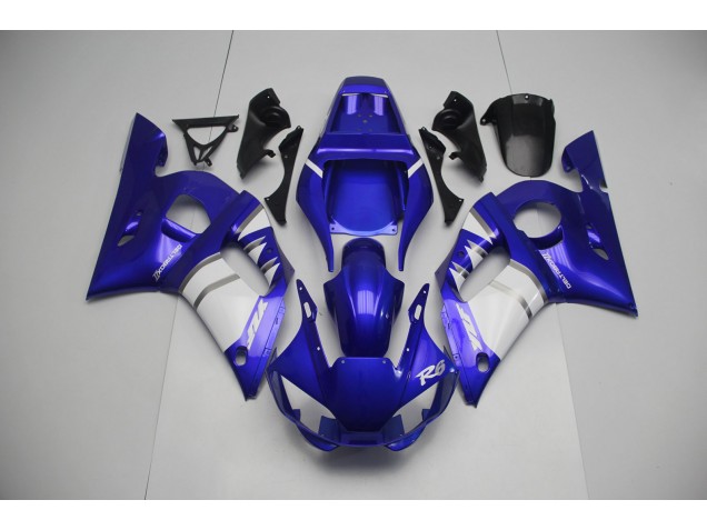 98-02 Argent Blanc & Bleu R6 Carénage Moto 98-02 Argent Blanc & Bleu R6 Carénage Moto