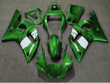 98-02 Vert Foncé & Blanc R6 Carénage Moto