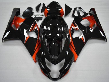 Achat Carénages Moto Suzuki GSXR 600/750 2004-2005 - Noir Brillant Rouge Bande