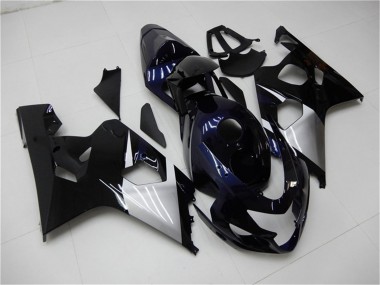 Achat Carénages Moto Suzuki GSXR 600/750 2004-2005 - Noir Brillant Argent Bleu