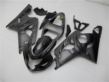 Achat Carénages Moto Suzuki GSXR 600/750 2004-2005 - Gris Noir Flamme