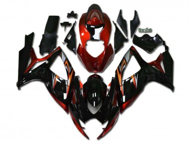 Achat Carénages Moto Suzuki GSXR 600/750 2006-2007 - Orange Argent Noir Brillant Bande