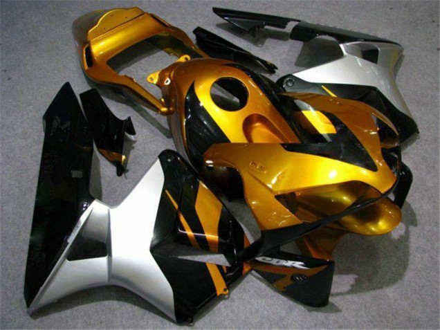 Carénage Moto Honda CBR600RR 2003-2004 - Argent Or Noir Brillant