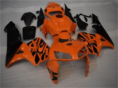 Achat Carénage Moto Honda CBR600RR 2005-2006 - Orange Noir Flamme