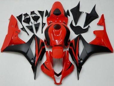Achat Kits Carénage Moto ABS Honda CBR600RR 2007-2008 - Rouge Noir Mat