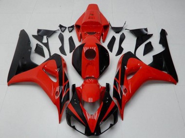 Achat Kits Carénages Moto Honda CBR1000RR 2006-2007 - Rouge Noir Brillant