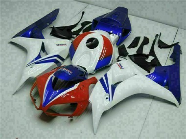 Achat Kits Carénage Moto Honda CBR1000RR 2006-2007 - Blanc Rouge Bleu HRC