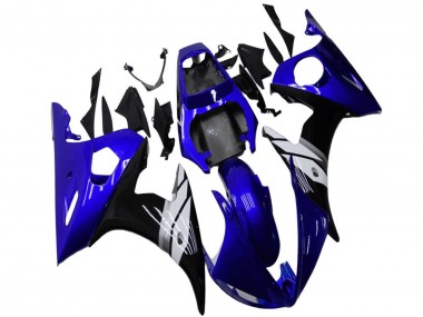 Achat Carénages Moto Yamaha YZF R6 2003-2004 - Bleu Blanc Noir Brillant