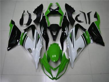 Achat Carénages Moto Kawasaki ZX6R 2013-2018 - Vert Blanc Noir Brillant