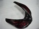 Carénage Moto Kawasaki ZX10R 2006-2007 - Noir Brillant Rouge Flamme