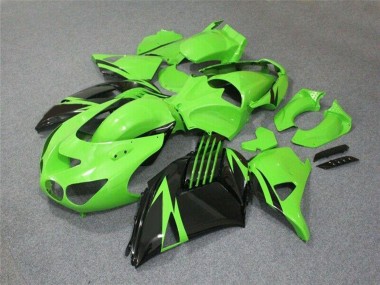 Achat Carénage Moto Kawasaki ZX14R ZZR1400 2006-2011 - Vert Noir Brillant