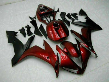 Achat Carénages Moto Yamaha YZF R1 2004-2006 - Rouge Marron Noir Mat