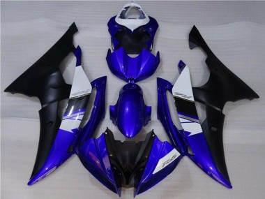 Achat Carénages Moto Yamaha YZF R6 2008-2016 - Blanc Bleu Noir Mat