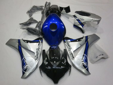Achat Carénages Moto Honda CBR1000RR 2006-2007 - Argent Bleu Noir Brillant TBR