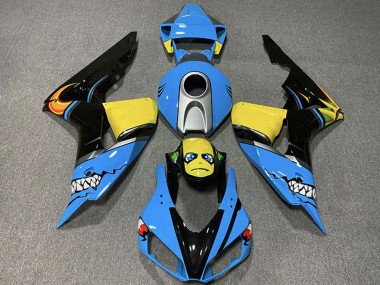 Achat Carénages Moto Honda CBR1000RR 2006-2007 - Bleu Clair Jaune Argent Noir Brillant Requin