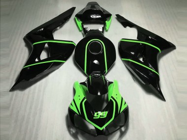 Achat Carénages Moto Honda CBR1000RR 2006-2007 - Noir Brillant Haute Visibilité Vert