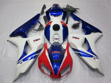 Achat Carénage Moto Honda CBR1000RR 2006-2007 - Blanc Rouge Bleu HRC OEM Style