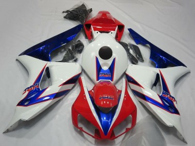 Achat Carénages Moto Honda CBR1000RR 2006-2007 - Blanc Rouge Bleu HRC OEM Style