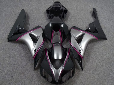 Achat Carénages Moto Honda CBR1000RR 2006-2007 - Argent Rose Noir Brillant Rayures