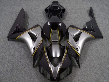 Achat Carénages Moto Honda CBR1000RR 2006-2007 - Argent Jaune Noir Brillant Rayures