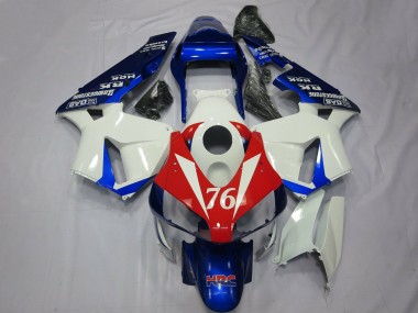 Achat Carénages Moto Honda CBR600RR 2003-2004 - Blanc Rouge Bleu HRC 76