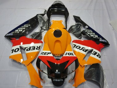 Achat Kits Complet Carénage Moto Honda CBR600RR 2003-2004 - Orange Blanc Rouge Noir Brillant Repsol
