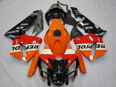 Achat Carénage Moto Honda CBR600RR 2005-2006 - Orange Blanc Rouge Noir Brillant Repsol