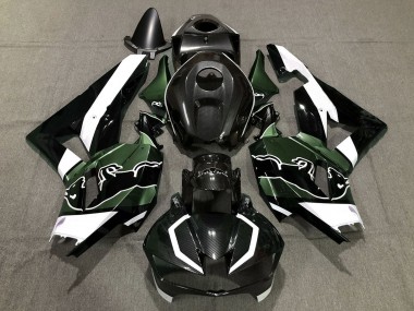 Achat Carénages Moto Honda CBR600RR 2013-2023 - Noir Fibre de Carbone Blanc Vert Taureau