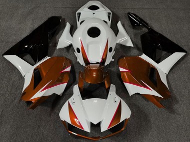 Achat Carénages Moto Honda CBR600RR 2013-2023 - Blanc Orange Foncé Noir Brillant