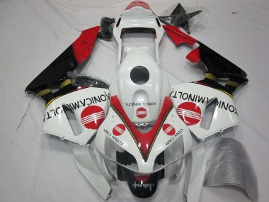 Achat Carénages Moto Honda CBR600RR 2003-2004 - Blanc Rouge Noir Brillant Konica Minolta