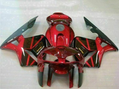 Achat Kits Carénage Moto ABS Honda CBR600RR 2005-2006 - Rouge Noir