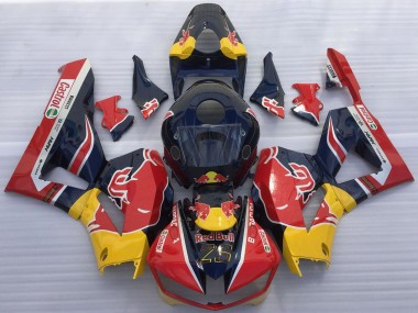 Achat Carénages Moto Honda CBR600RR 2013-2023 - Bleu Foncé Jaune Red Bull
