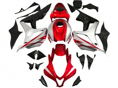 Achat Carénages Moto Honda CBR600RR 2007-2008 - Argent Rouge Noir Brillant OEM Style
