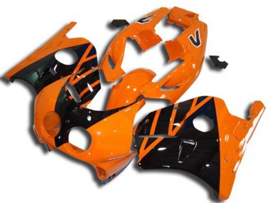 Achat Carénages Moto Honda CBR250RR 1990-1998 - Orange Noir Brillant
