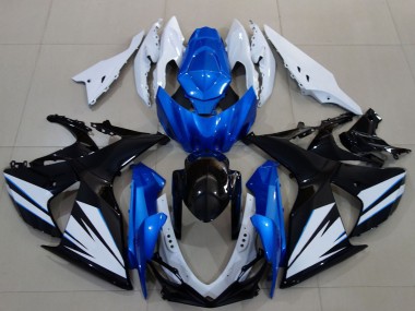Achat Carénage Moto Suzuki GSXR 1000 2009-2016 - Blanc Bleu Noir